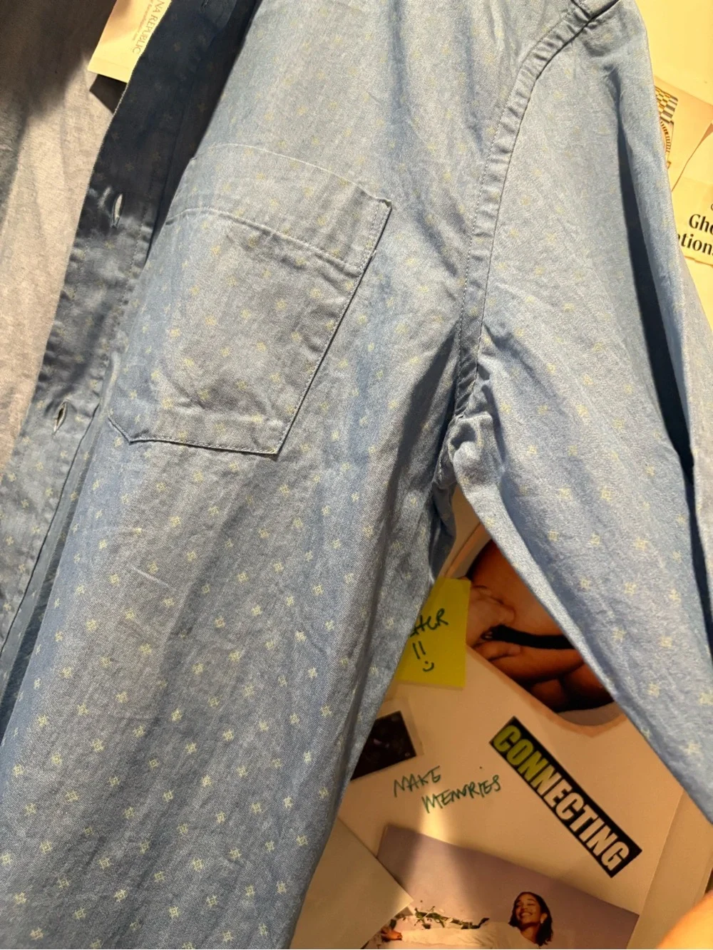 Men's Light Blue Button-Down Cotton Shirt
